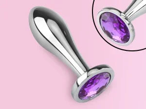 Anal Butt Plug 3Pcs Set Safety Metal Anal Butt Plug Sex Toys with Crystal Diamond Beginner Anal Toys for Adult Unisex Adult Toys