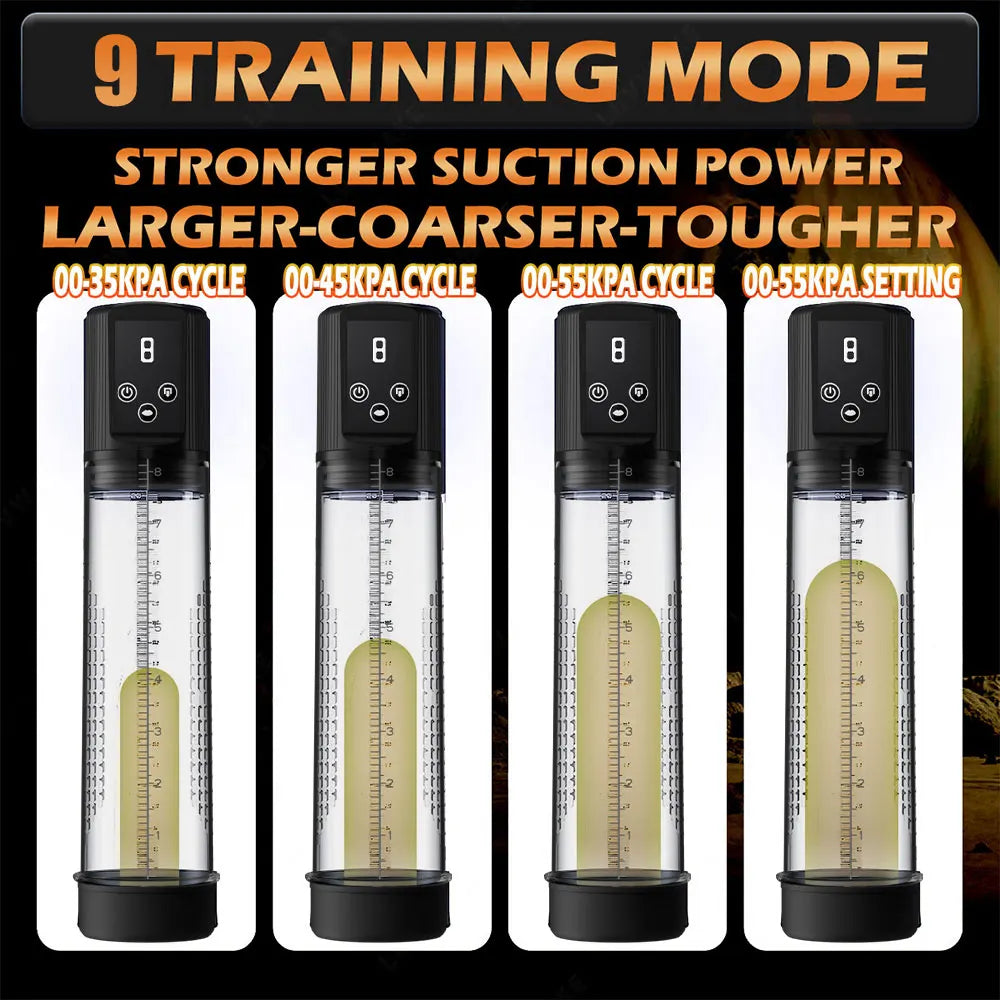Electric Penis Pump for Enlargement Man Vacuum Pump Enlargement Extend Pump Male Masturbator Penile Bigger Trainer Adult Sex Toy