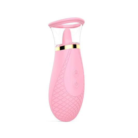Dual-Function Clitoral Stimulator with Air Pulse & Tongue Vibration