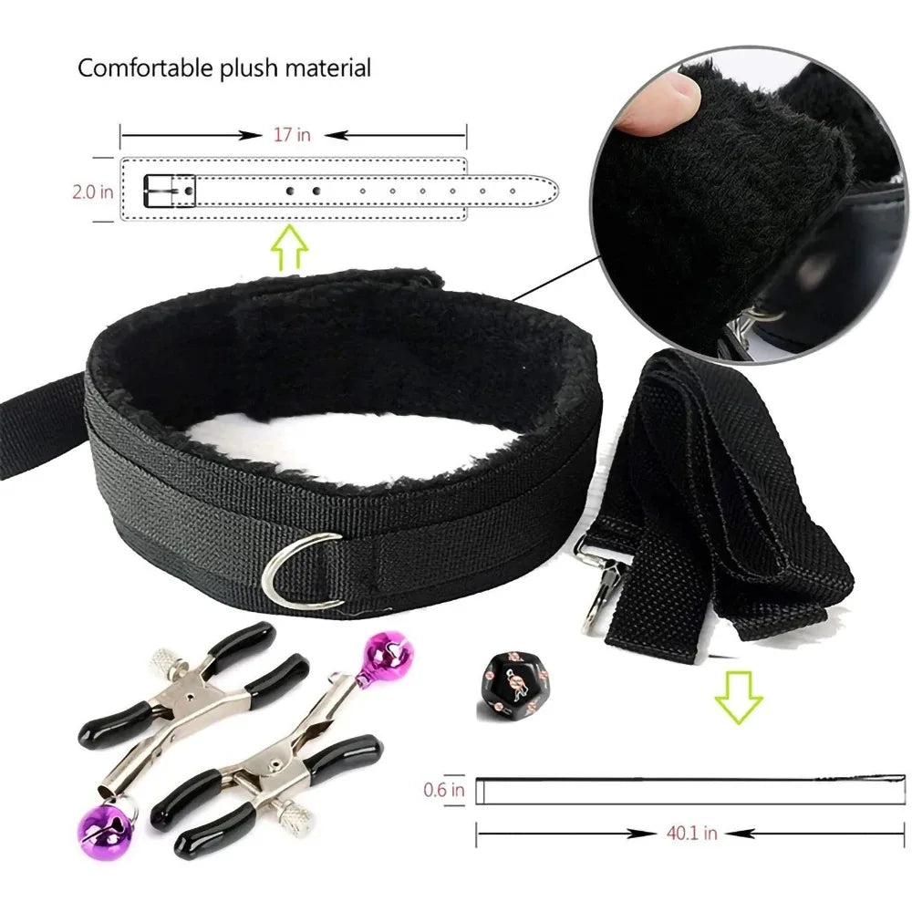 BDSM Sexual Couples Kit 1 Set 7Pcs Sex toys For Women Erotic Accessories Handcuffs Session Sex Game Adult Sexy Toys sexyshop 18+