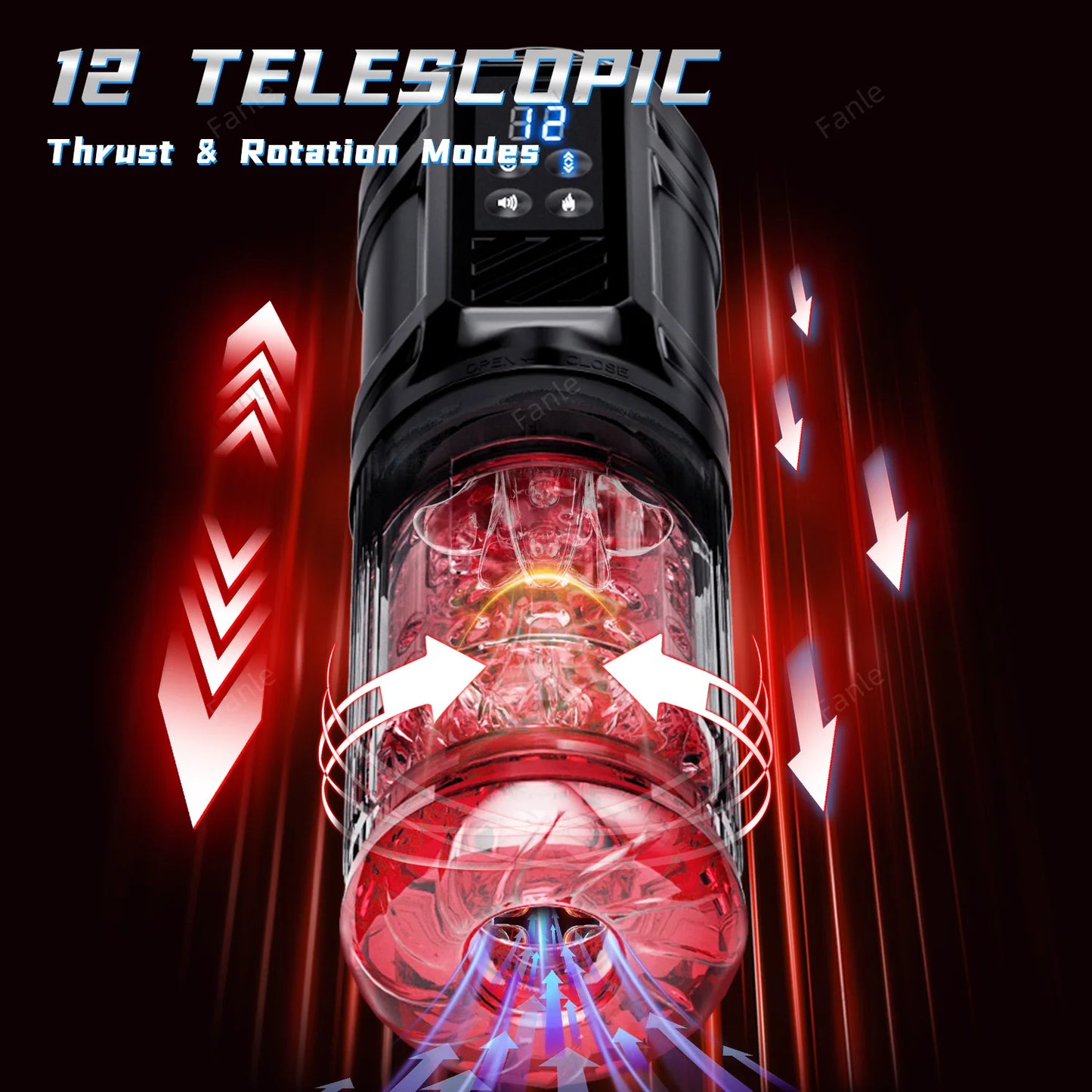 Male Automatic Masturbator Cup Thrusting Heating Rotating Pussy Licking Blowjob Sucking Machines Telescopic Sex Toy For Men