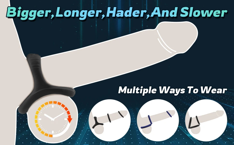 Cockring Penis Cock Ring on for Man Delay Ejaculation Sex Toys for Men Couple Expandable Dick Genital Rings Penisring Adults