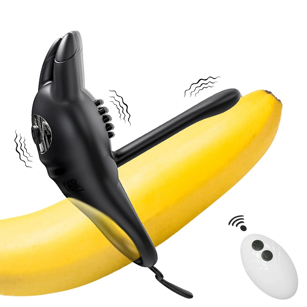 Vibrating Cock Ring Penis Ring for Men Remote Control Ejaculation Delay Penis Extension Clit Stimulator Sex Toy for Couples 18+