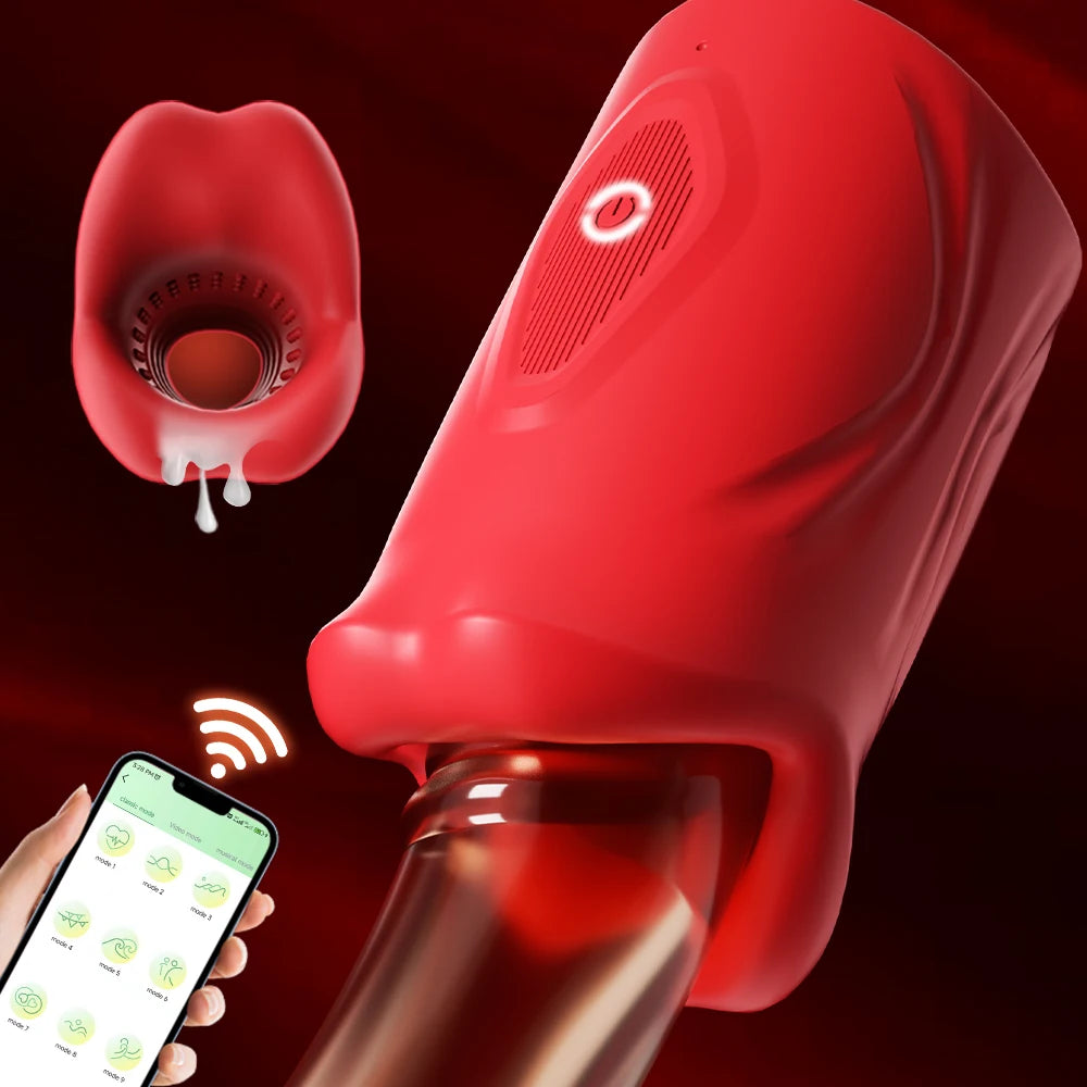 APP Control Automatic Male Mastubator Vibration Oral Sex Masturbation Cup Blowjob Pocket Pussy Vagina Adult Sex Toys for Man