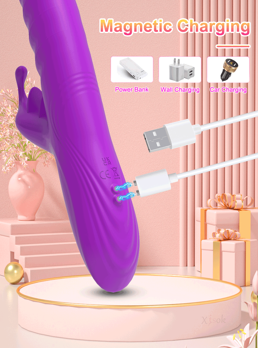 Rabbit Vibrator G-Spot Vaginal Stimulator Telescopic Clitoral Female Masturbator Massager Licking Dildo Adult Sex Toys for Women