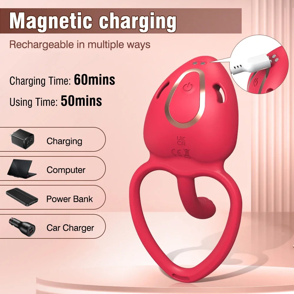 Wearable Panty Vibrator Sex Toys for Women Clitoral Stimulator Penetration Vibrator APP Control Penis Ring for Couple Women Men