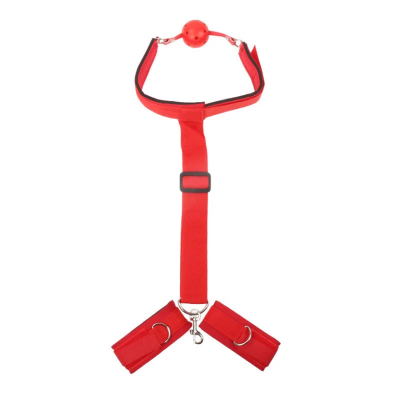 Mouth Ball BDSM Bondage Restraints Handcuff for Woman Couples Handcuffs Fetish Bondage Restraints Adult Games Erotic Sex Toys
