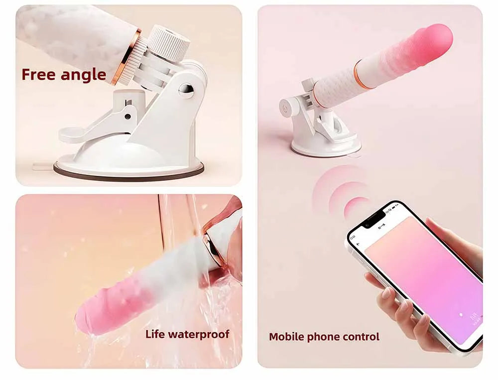 Automatic Telescopic Thrusting Realistic Dildo Vibrator for Women Sex Machine G Spot Clitoral Anal Stimulation Sex Toys Adult 18