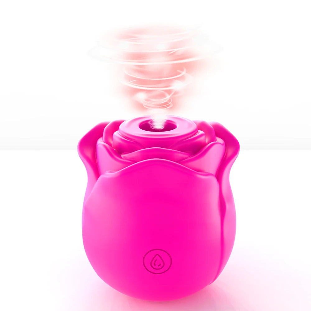 Rose Shape Vagina Sucking Vibrator Nipple Massager Clitoral Vacuum Stimulator Vibrating Female Masturbator Sex Toys for Adults