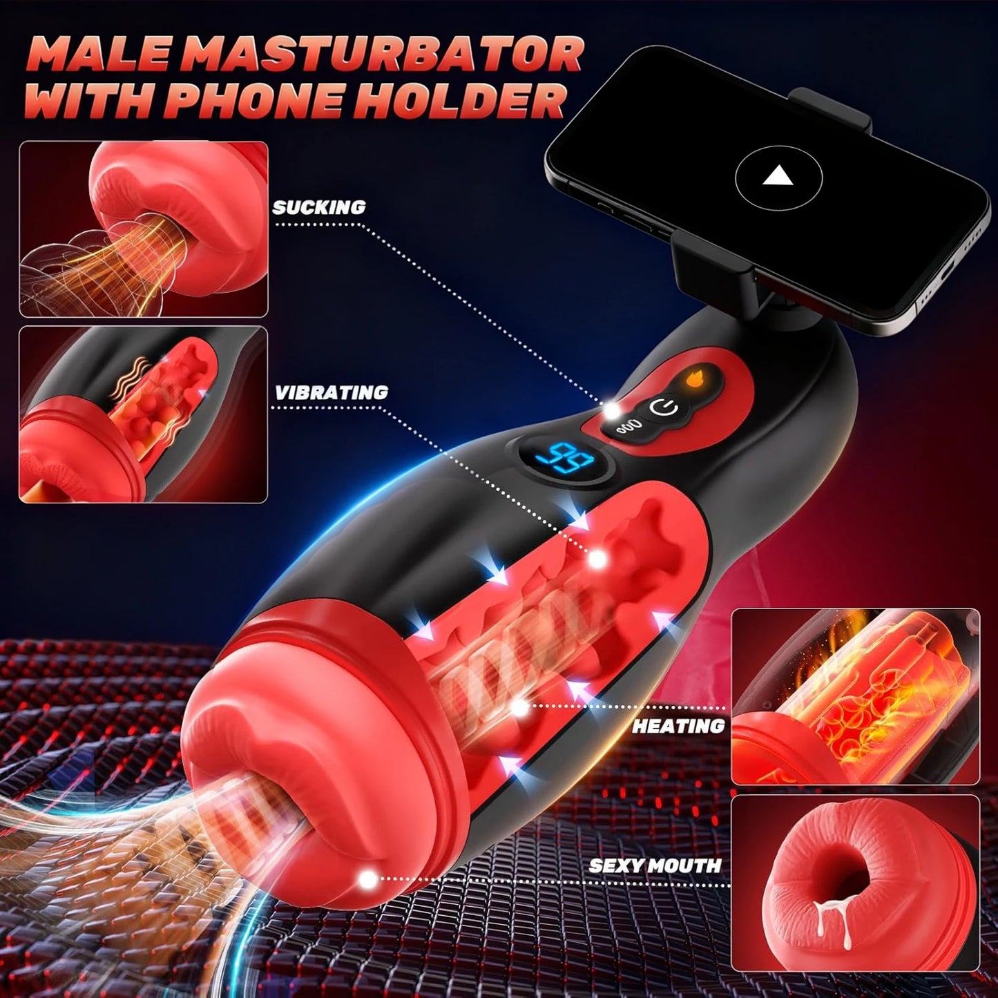 Automatic Male Masterbator with APP Control 9 Sucking Vibrating Thrusting Modes Men Sex Toys Penis Pump Adult Blowjob Stroker