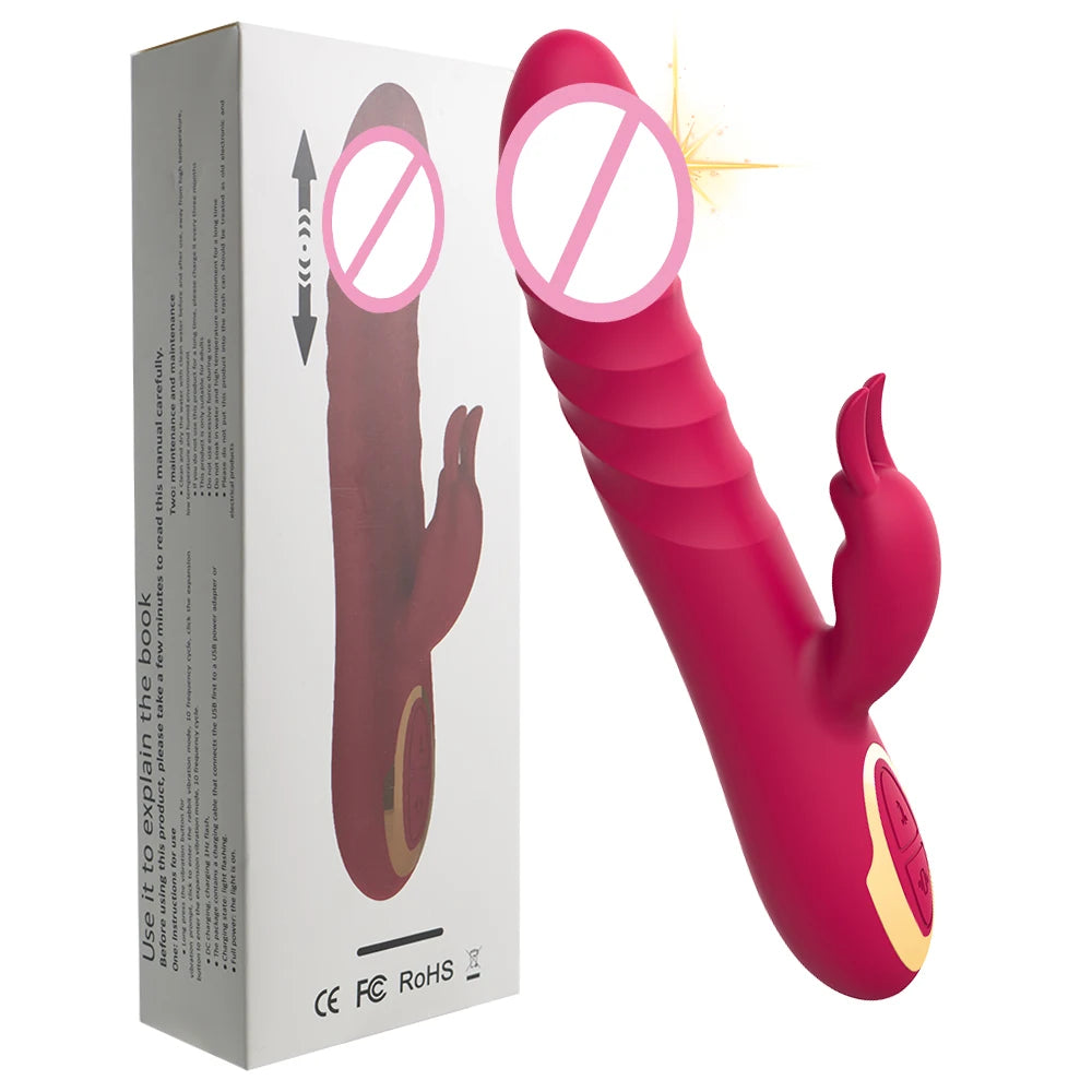 Erotii Thrusting Vibration Rabbit Clitoral Vibrator