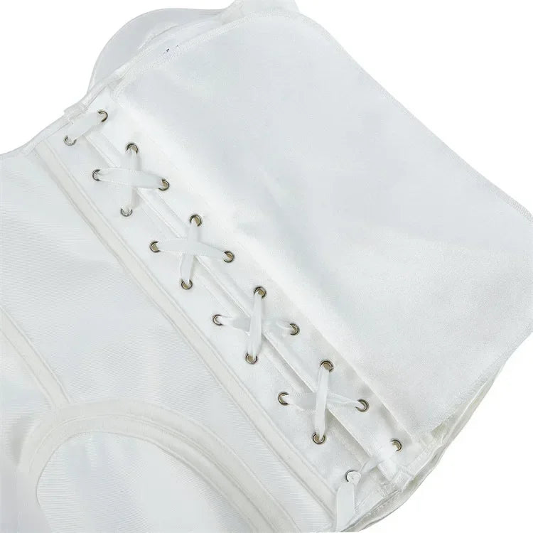 Corsets Bustiers for Women Overbust Corset With Cup Corselet Top Sexy Bridal Costume Long Torso Hourglass Waist Korsett White