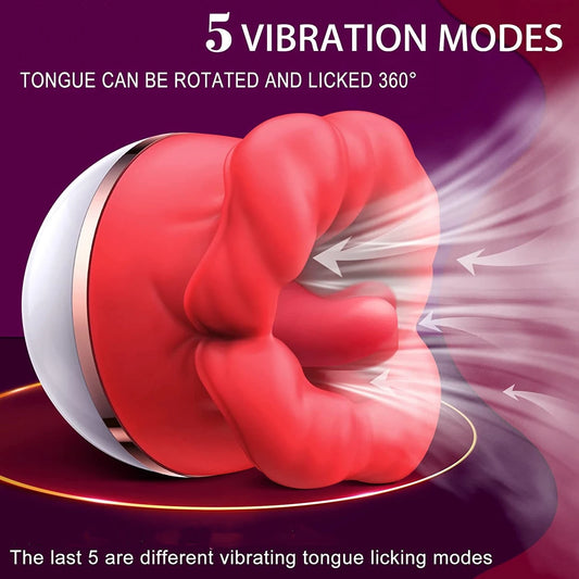 Powerful Licking Vibrator For Women Clitoris Stimulator Female Oral Nipple Massager Vagina Masturbators Adult Sex Toys