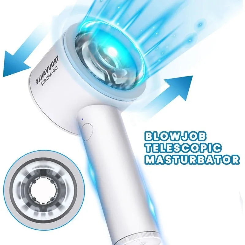 Male Masturbator Automatic Blowjob Sex Machine Hands Free Realistic Vagina Vibrator Pocket Masturbators Cup Sex Toys Adult Game