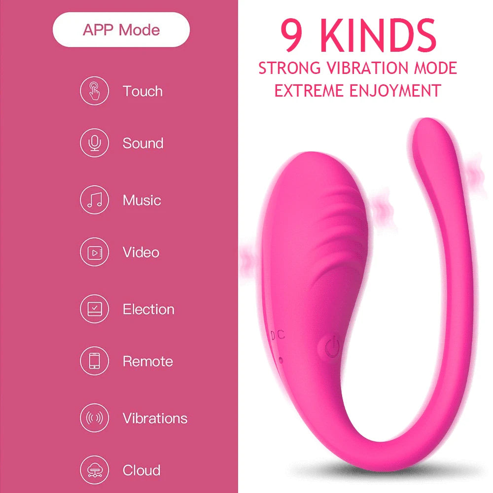 APP Controlled Vaginal Vibrators G Spot 9 Speed Anal Vibrating Egg Massager Wearable Stimulator Adult Sex Toys for Women Couples