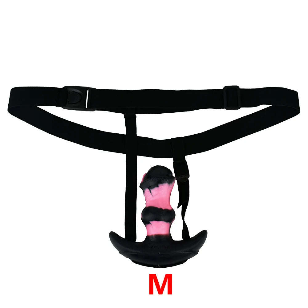 YOCY Mouth Gag Horse Dildo Adjustable Leather Strap on Sex Toy For Couple Game Bondage Muzzles