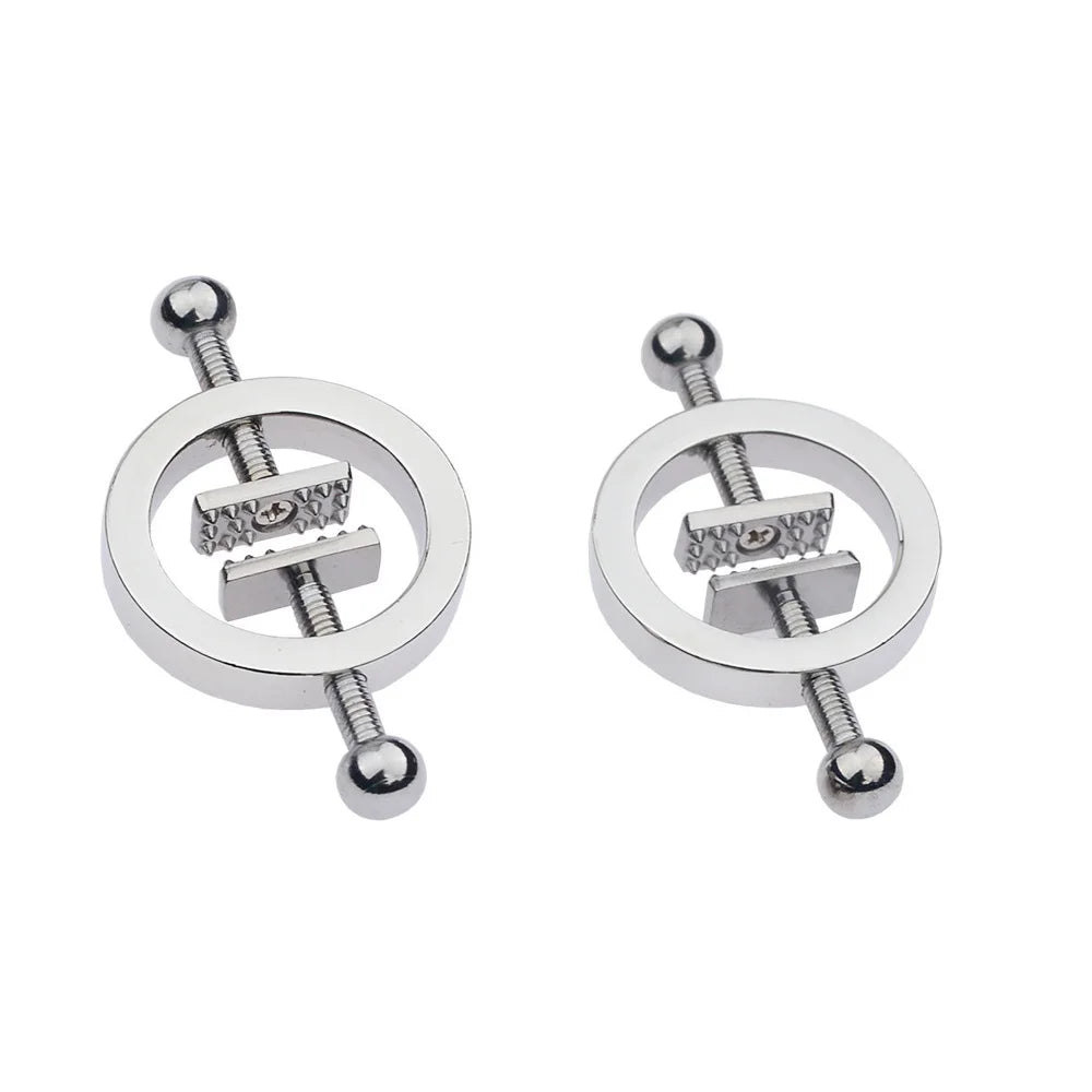 BDSM Type Metal Adjustable Nipple Toy Adult Toys Spring Clamps Couple Accessories Gravity Ball Weight Pendant Clip Sex Games