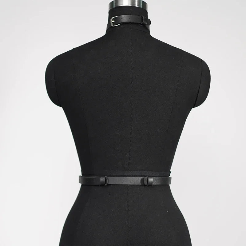 BDSM Bondage Body Garter Belt Women Erotic Lingerie Set Sexy PU Leather Corset Harness Porno Underwear Set Gothic Lenceria 2024