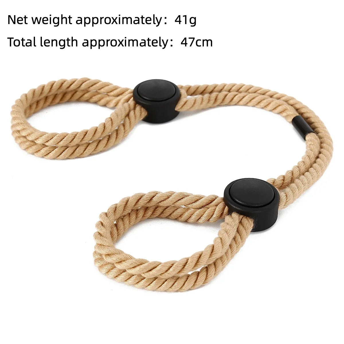 BDSM Adjustable Rope Handcuffs - Fetish Restraints Hand Shackles, Exotic Bondage Cuffs, Adult SM Game for Women Couples