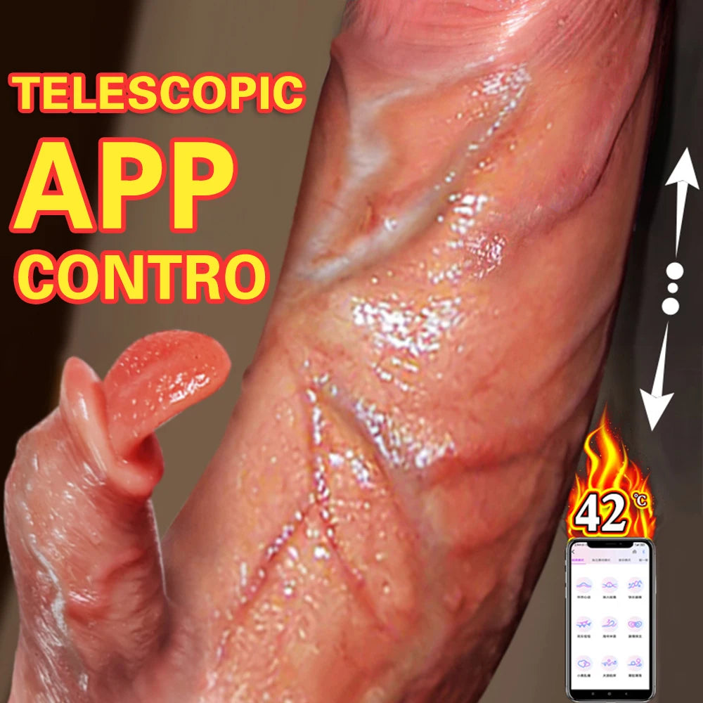 Remote Control Telescopic Rotation Realistic Dildo Vibrator Adult Sex Toys for Woman Big Penis Dick Vagina Female Masturbation