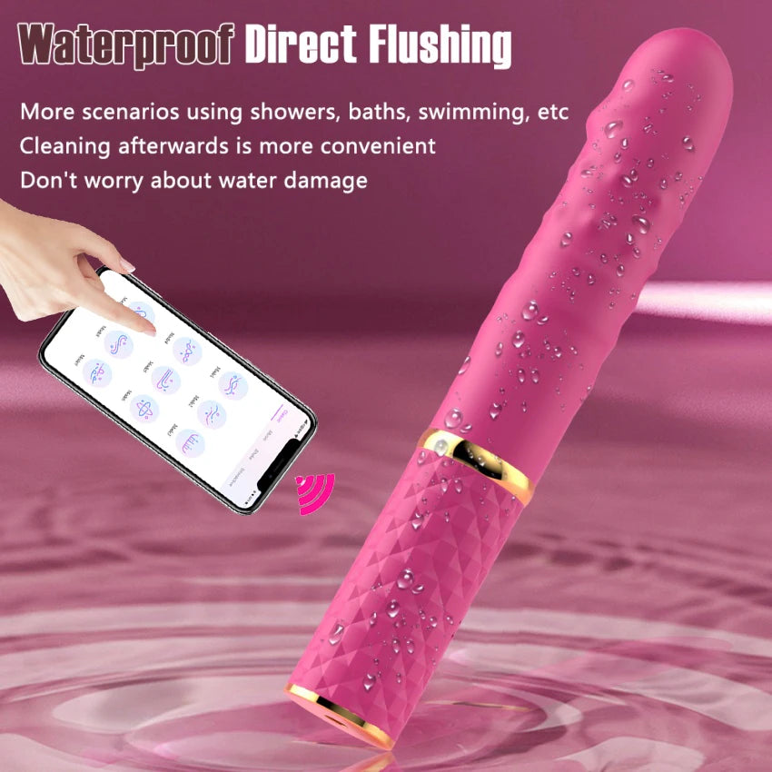 Masturbation Sex Machine for women Automatic App Retractable Vibrator Dildo G-Spot Vaginal Clit Stimulation Massage Adult Produc