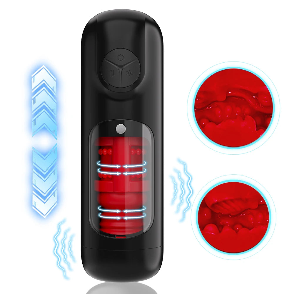Male Masturbators Automatic Sucks Sex Machines 8 High-Speed Penis stamina Magnify Trainer Vagina Blowjob Adult Sex Toy for Men