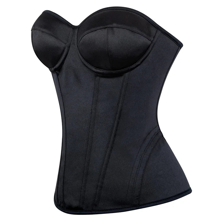 Corsets Bustiers for Women Overbust Corset With Cup Corselet Top Sexy Bridal Costume Long Torso Hourglass Waist Korsett White
