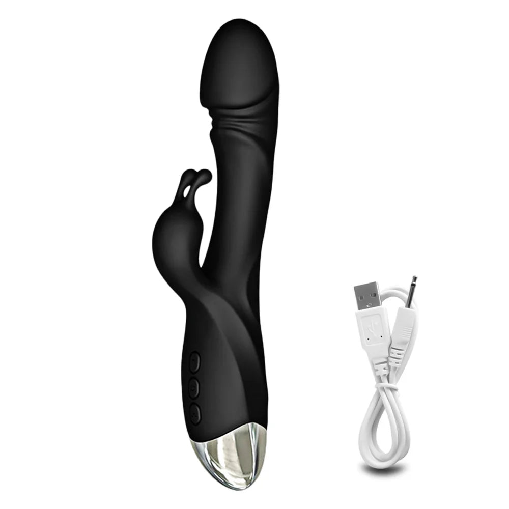 Rabbit Vibrator for Women Powerful G Spot Female Clitoris Stimulator Vagina Nipple Massage Dildo Silent Adults Sex Toy