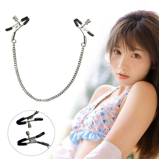 Exotic Accessories Bdsm Slave Nipple Clamps With Metal Chain Fetish Erotic Gadgets Breast Femdom Sex Toys For Women Adult Games