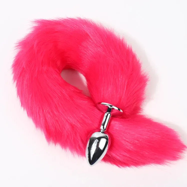 Anal Plug Metal Long Tail Anal Toys Sexy Fox Tail Anal Plug Adult Products Cosplay Sex Toys for Woman Men BDSM Beginner Sex Toys