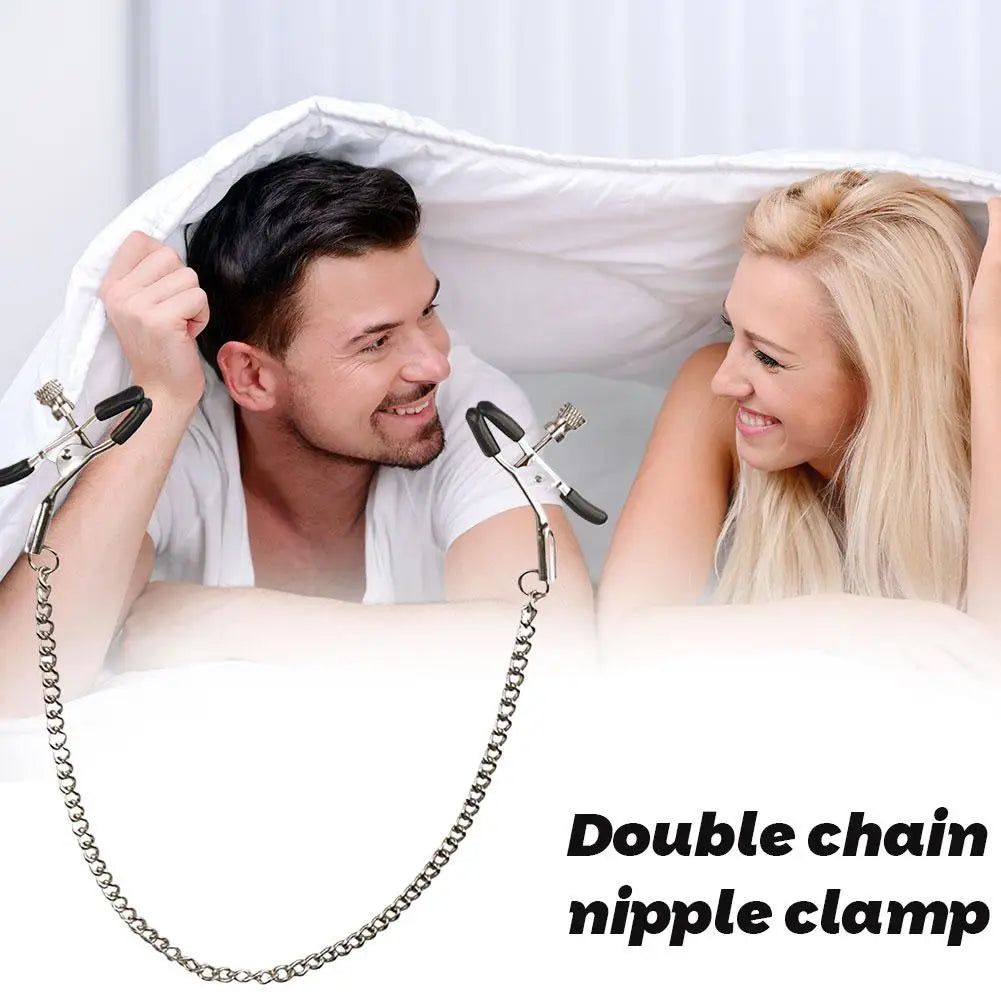 Exotic Accessories Bdsm Slave Nipple Clamps With Metal Chain Fetish Erotic Gadgets Breast Femdom Sex Toys For Women Adult Games