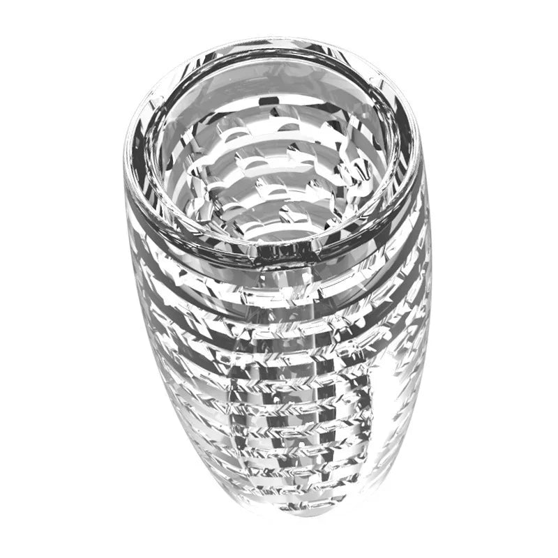 9cm Transparent Male Masturbator Artificial Pussy Vaginal for Men 18 Glans Sucking Penis Pump Sex Toys Erotic Spikes Exerciser