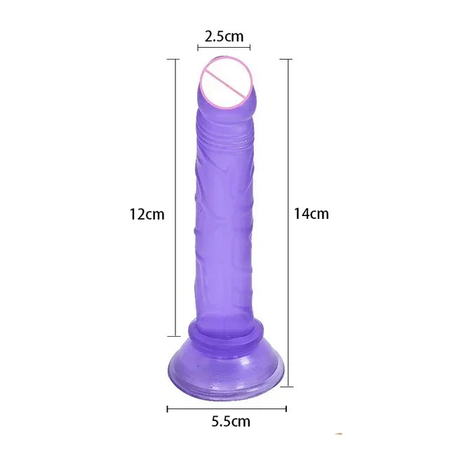 Realistic Dildos Crystal Pink Dildo with Strong Suction Cup Base Jelly Penis for Beginners Sex Toy for Women G Spot Clit Vaginal