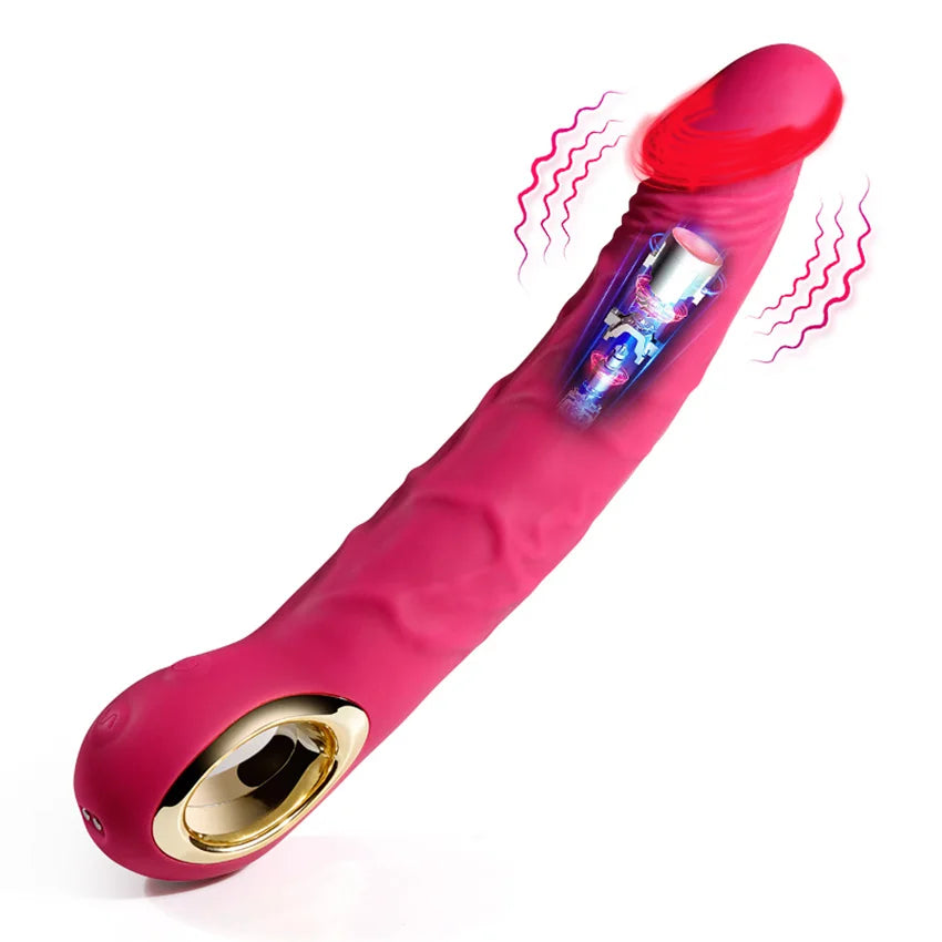 Vibrator Dildo G Spot with Female Stimulator Big Penis Anal Plug Adult Realistic Man Real Penis Sex Toys for Women 10 Modes