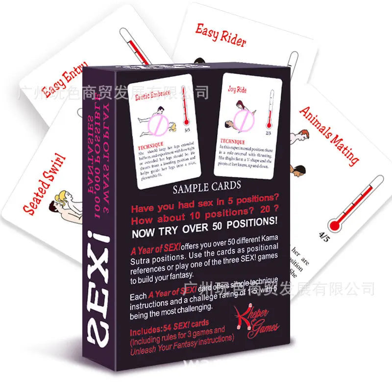 Possible Sexual Positions Playing A Year of Sex for Adult Sexy Game Cards Sets for Couple Sex Cards Bedroom Commands