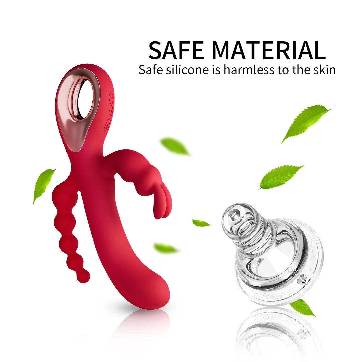 3 In 1 Dildo Rabbit Vibrator for Women G-Spot Clitoris Stimulator Anal Plug Orgasm Masturbator Female Masturbation Sex Toys 18