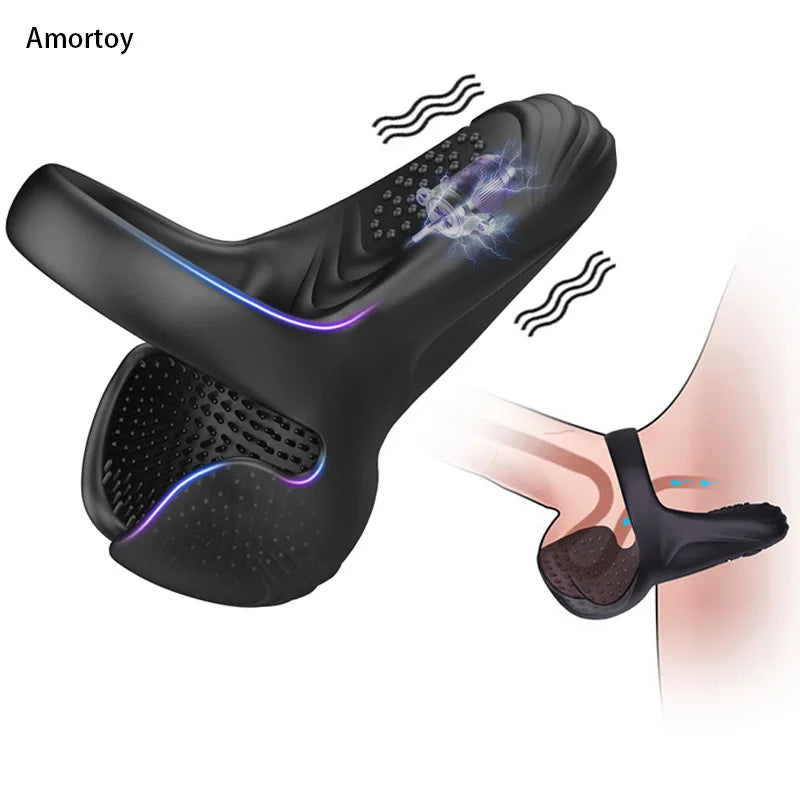 Adjustable Tapping Male Masturbator Man Automatic Penis Enlargement Erection Vibrator Trainer Stimulator Prostate Adult Sex Toys