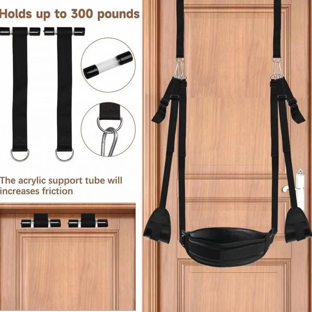 BDSM Door Sex Swing Sex Toys Bondage Slave Sex Slings Hanging Door Handcuffs Leg Restraints Spreader Adult Toys for Women Couple