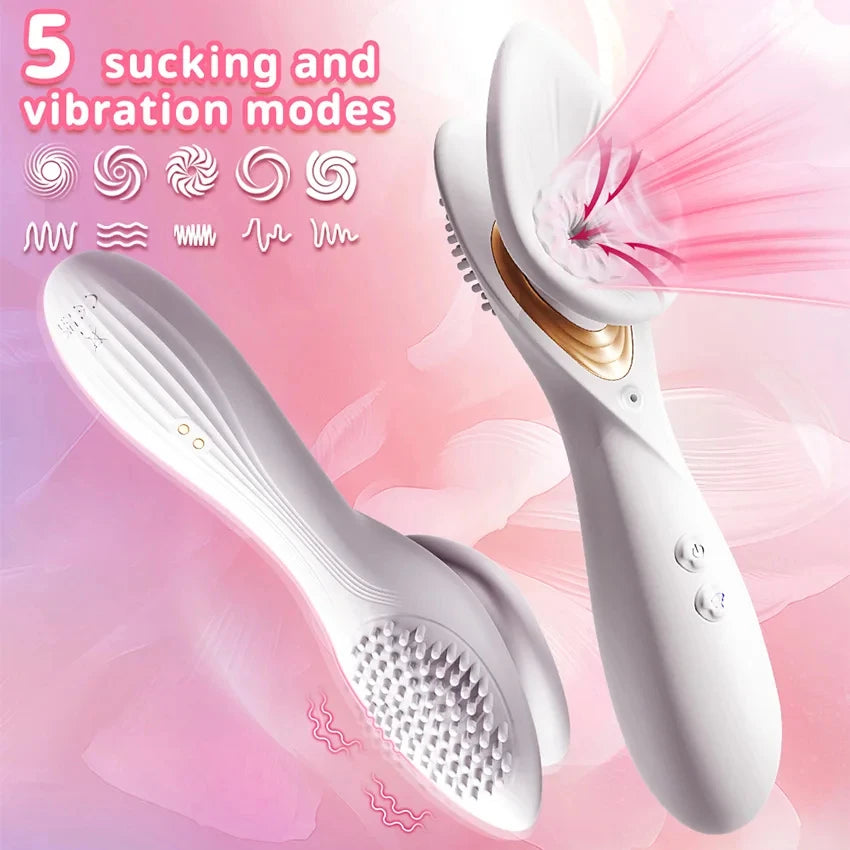 Powerful Vibration Sucking Vibrator for Women Vibrating Clitoris Sucker Female Oral Nipple Stimulator Sex Toys for Adults Goods