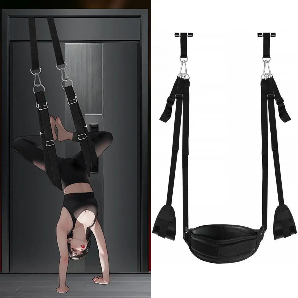 BDSM Door Sex Swing Sex Toys Bondage Slave Sex Slings Hanging Door Handcuffs Leg Restraints Spreader Adult Toys for Women Couple