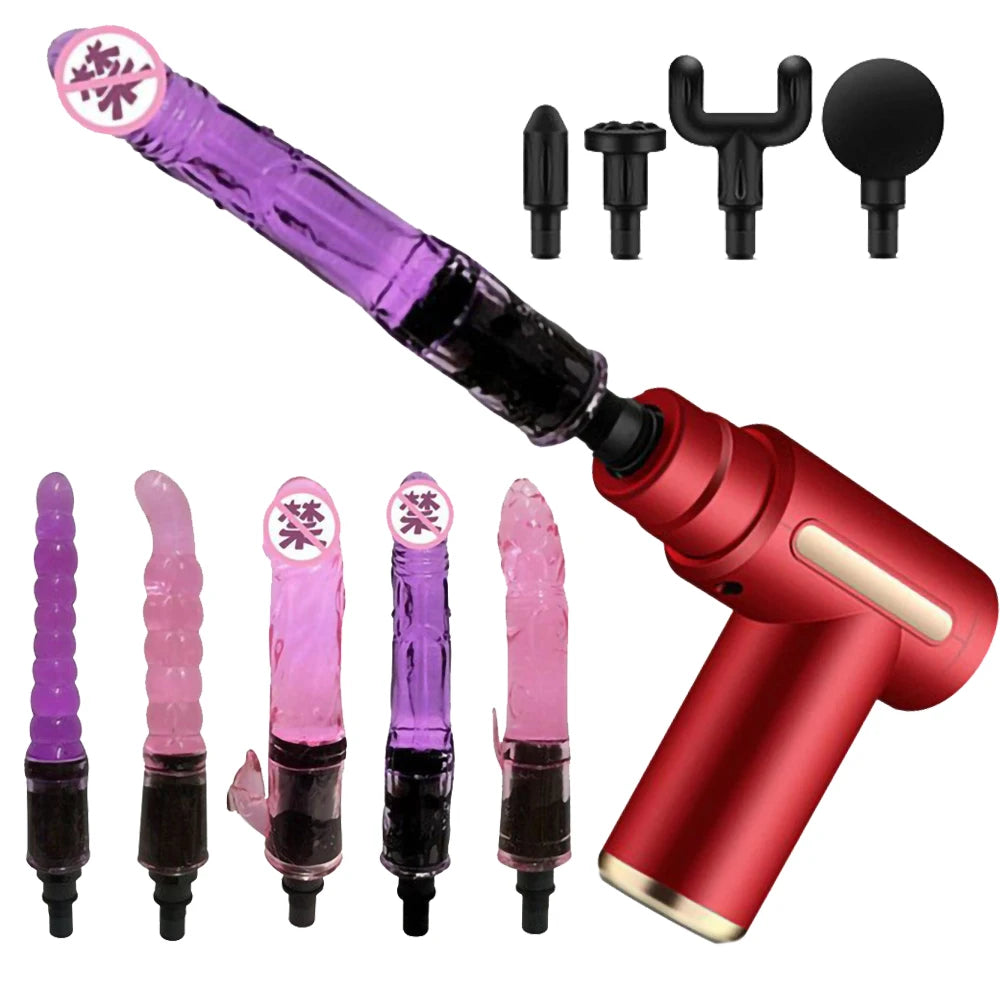 Portable Mini Pumping Gun Sex Machines Dildo For Woman Automatic Vibrator Female Masturbator Enhance Pleasure Sex Toys Adult