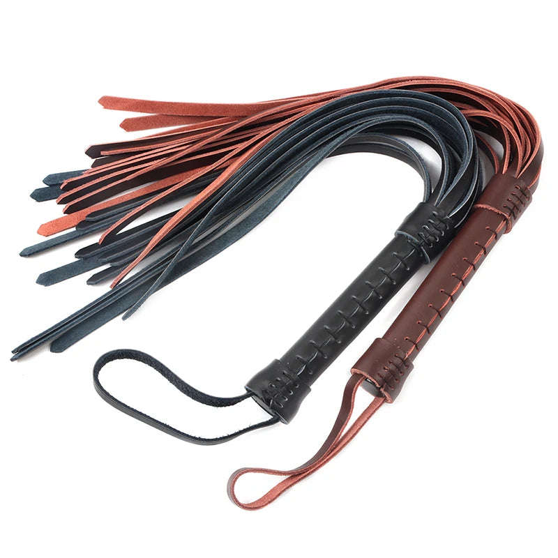 Erotic Leather Flogger BDSM Butt Whipping Adult Sex Games Flirting Crop Outdoor Training KnightHorse Whips Party Supplies