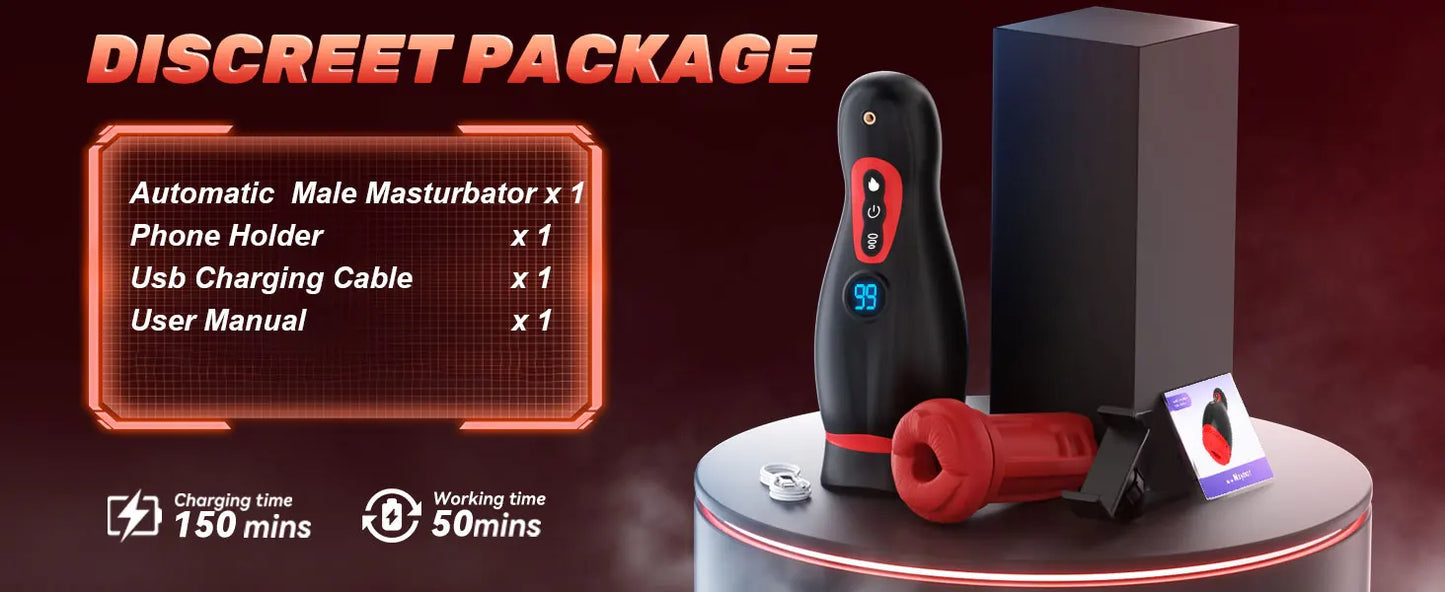 Automatic Male Masterbator with APP Control 9 Sucking Vibrating Thrusting Modes Men Sex Toys Penis Pump Adult Blowjob Stroker