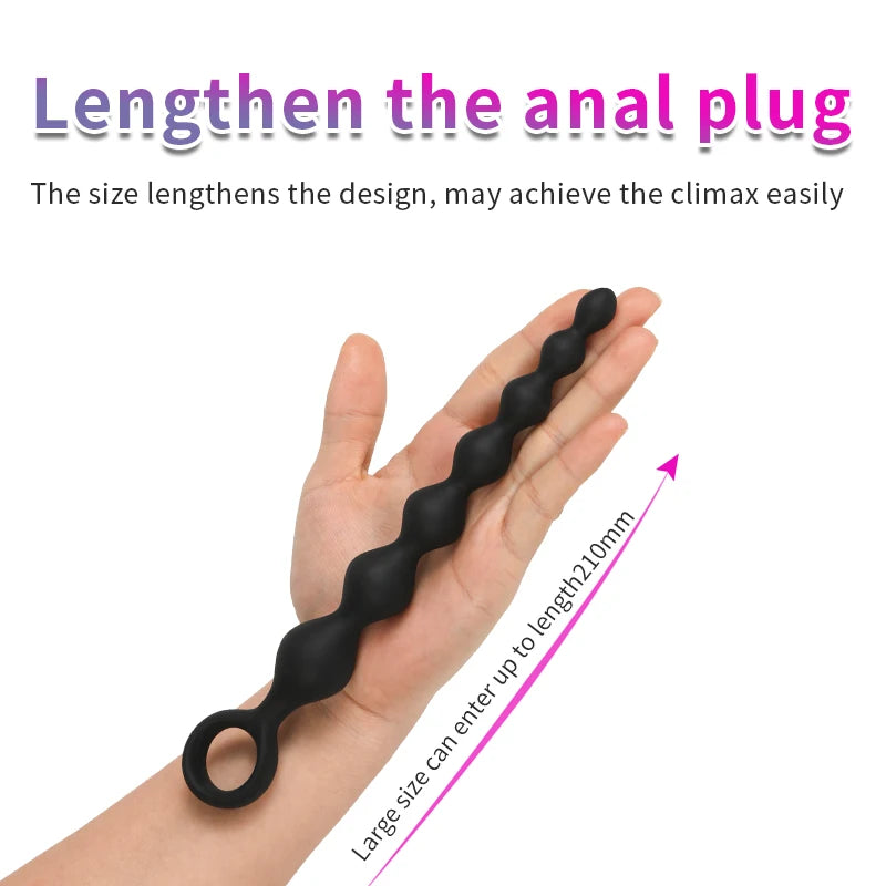 Anal Beads Sex Toys for Women Anal Sex Toy Gay Anus Dilator Men Prostate Massager Smooth Silicone Butt Plug for Couples Sex Shop