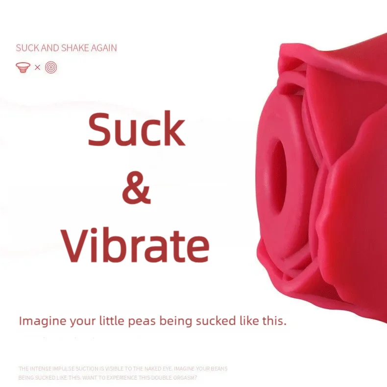 3-in-1 Nipple Clitoris Stimulation Sucking Toys Vibrators Dildos 10-Frequency Vibrators Rose Design Sex Toys - GIOIO