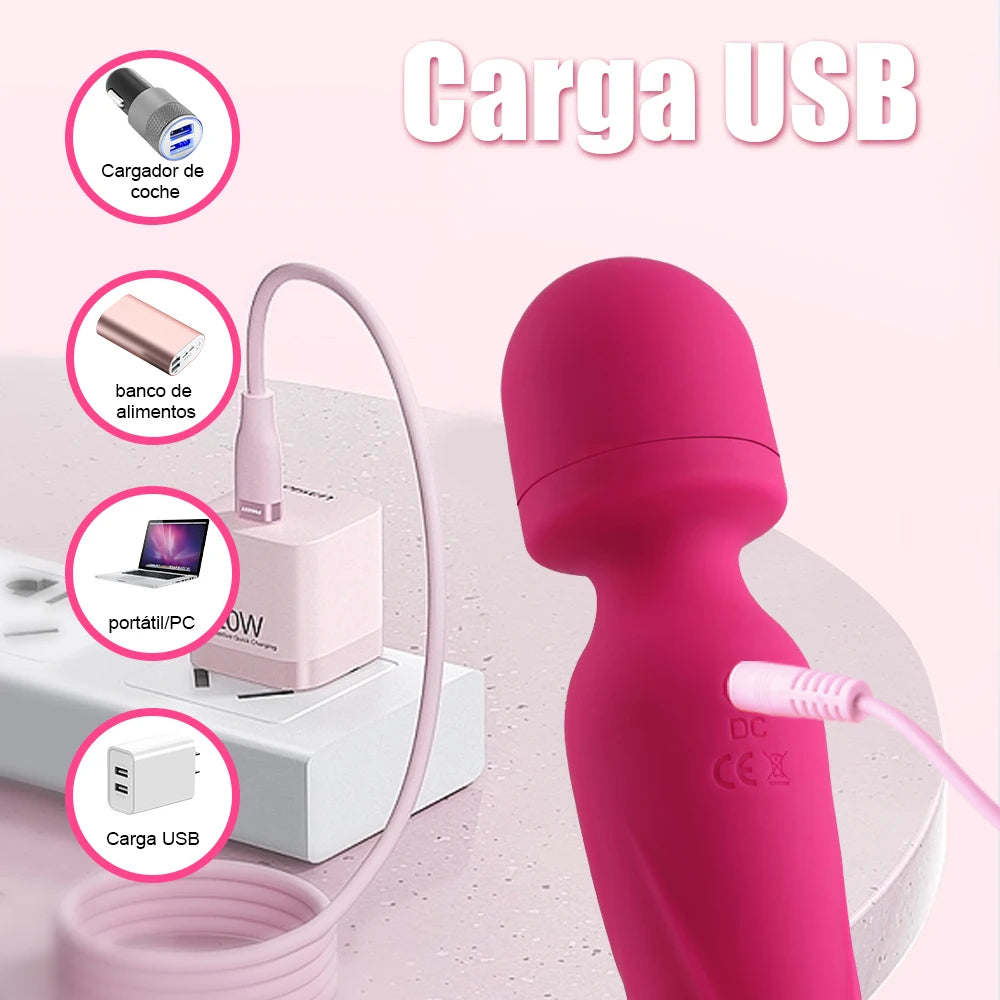 Powerful Vibrator Dildos Wand for Women Clitoris Stimulator G Spot Vibrator for Women Vagina Massager Adult Sex Toys for Woman