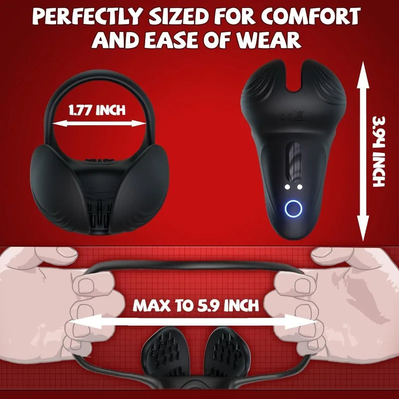Vibrating Cock Ring Sex Toys for Men Penis Ring Vibrator with 10 Vibrations APP Control Male Sex Toy for Men Couple