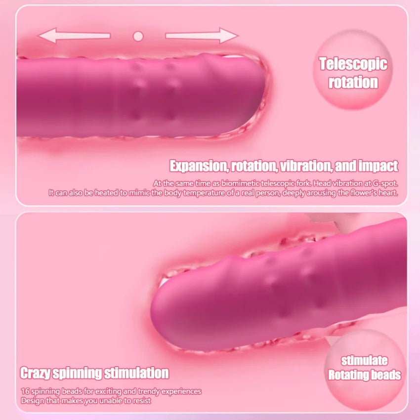 Masturbation Sex Machine for women Automatic App Retractable Vibrator Dildo G-Spot Vaginal Clit Stimulation Massage Adult Produc