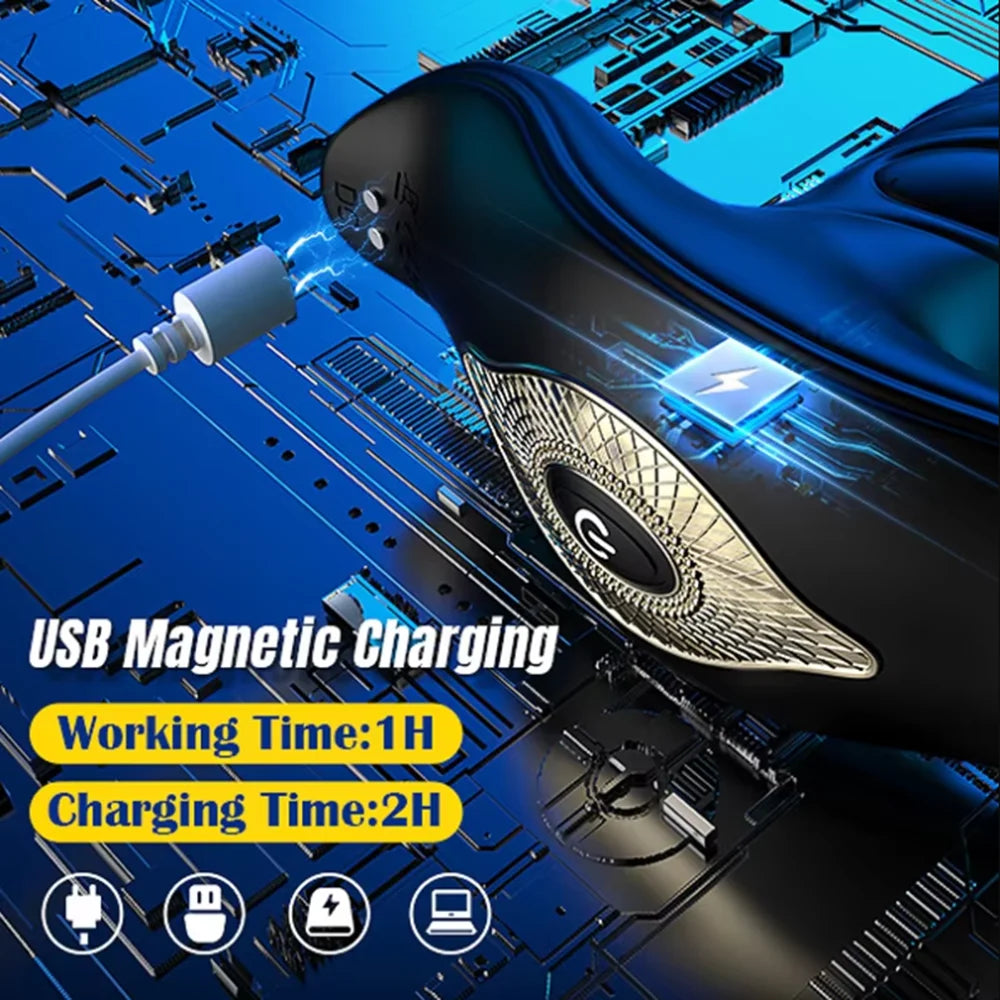 Thrusting Prostate Massager Vibrator Remote Control 9 Tension Shock Flapping Vibrating Anal Butt Plug Sex Toys for Men Women