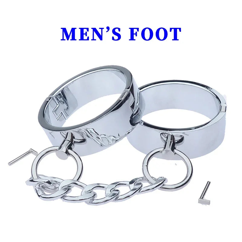 Metal Handcuffs Ankle Cuff Bondage Bracelet Restraints BDSM Footcuffs Intimate Adult Game Sex Toys for Couples Sexshop